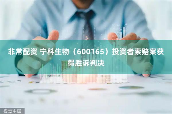 非常配资 宁科生物（600165）投资者索赔案获得胜诉判决